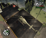 Landing on the house with a helicopter.